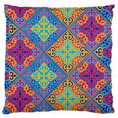 Colorful Floral Ornament, Floral Patterns Standard Premium Plush Fleece Cushion Case (two Sides)