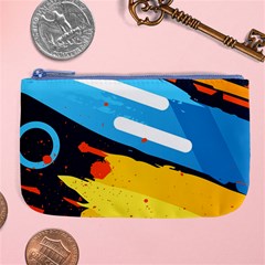 Colorful Paint Strokes Large Coin Purse