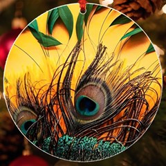 City Light Sky Landmark Painting Uv Print Acrylic Ornament Round