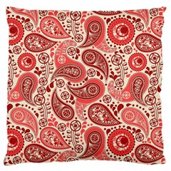 Paisley Red Ornament Texture Large Cushion Case (one Side)