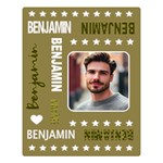 Personalized Name and Face Two Sides Premium Plush Fleece Blanket (Large) 80 x60  Blanket Front