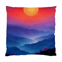 Valley Night Mountains Standard Cushion Case (one Side)