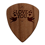 Personalized Love You Name Guitar Picks Set Square Wood Guitar Pick Holder Case And Picks Set Pick