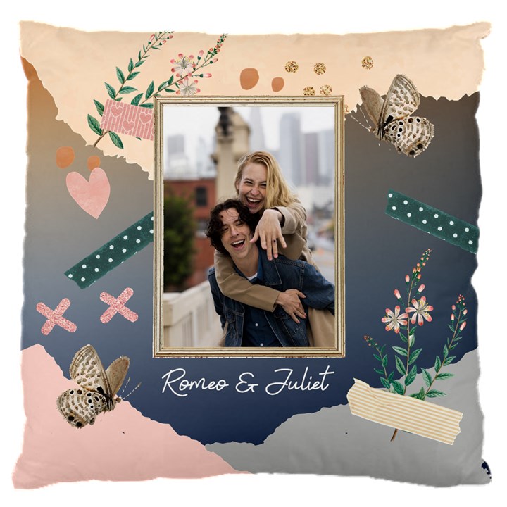 Personalized Couple Name Collage Style Cushion 16  Baby Flannel Cushion Case (Two Sides)