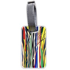 Abstract Trees Colorful Artwork Woods Forest Nature Artistic Luggage Tag (two Sides)