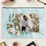 Personalized Wedding Photo Names Cosmetic Bag Cosmetic Bag (XXXL) Front