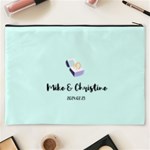 Personalized Wedding Illustration Photo Name Cosmetic Bag Cosmetic Bag (XXXL) Back