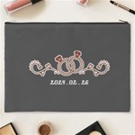Personalized Couple Wedding Illustration Name Cosmetic Bag Cosmetic Bag (XXXL) Back