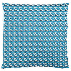 Blue Wave Sea Ocean Pattern Background Beach Nature Water 16  Baby Flannel Cushion Case (two Sides)
