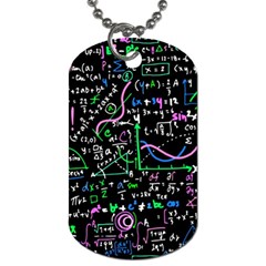 Math Linear Mathematics Education Circle Background Dog Tag (one Side)