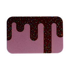 Ice Cream Dessert Food Cake Chocolate Sprinkles Sweet Colorful Drip Sauce Cute Open Lid Metal Box (silver)  