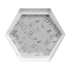 Hello Kitty, Cute, Pattern Hexagon Wood Jewelry Box