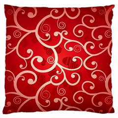 Patterns, Corazones, Texture, Red, Large Premium Plush Fleece Cushion Case (two Sides)
