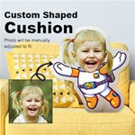 Personalized Head with Cartoon Style Custom Shaped Cushion Cut To Shape Cushion Case Front