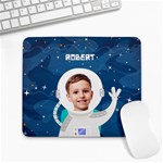 Astronaut Pattern Personalized Name and Photo Mousepad Collage Mousepad 9.25 x7.75  Mousepad - 1