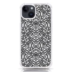 Monochrome Maze Design Print Iphone 14 Tpu Uv Print Case