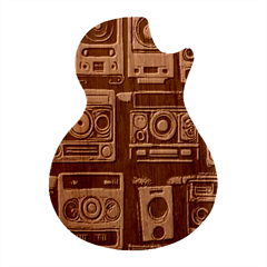 Retro Cameras Old Vintage Antique Technology Wallpaper Retrospective Guitar Shape Wood Guitar Pick Holder Case And Picks Set