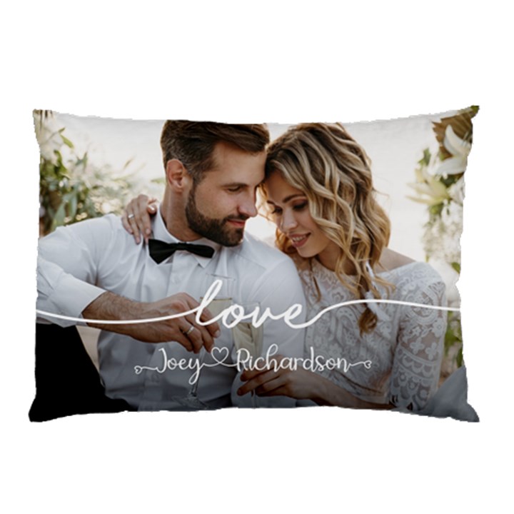 Personalized Love Couple Wedding Name Pillow Case Pillow Case (Two Sides)