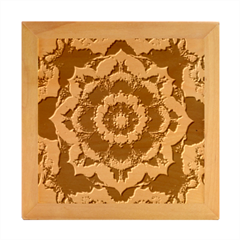 Mandala Design Pattern Wood Photo Frame Cube