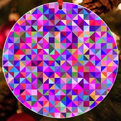 Floor Colorful Triangle Uv Print Acrylic Ornament Round