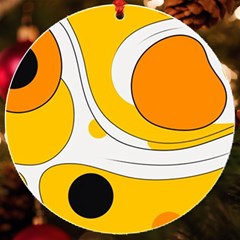Abstract Pattern Uv Print Acrylic Ornament Round