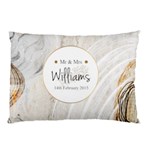 Personalized Marble Frame Wedding Family Name Pillow Case Pillow Case (Two Sides) Back