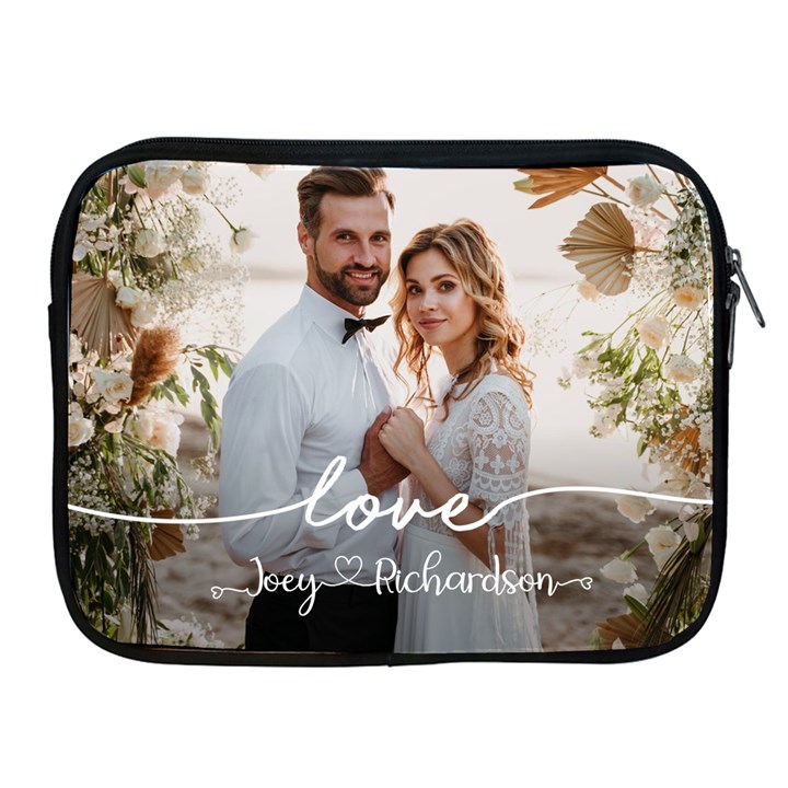 Personalized Wedding Couple Photo Name iPad Zipper Case Apple iPad Zipper Case
