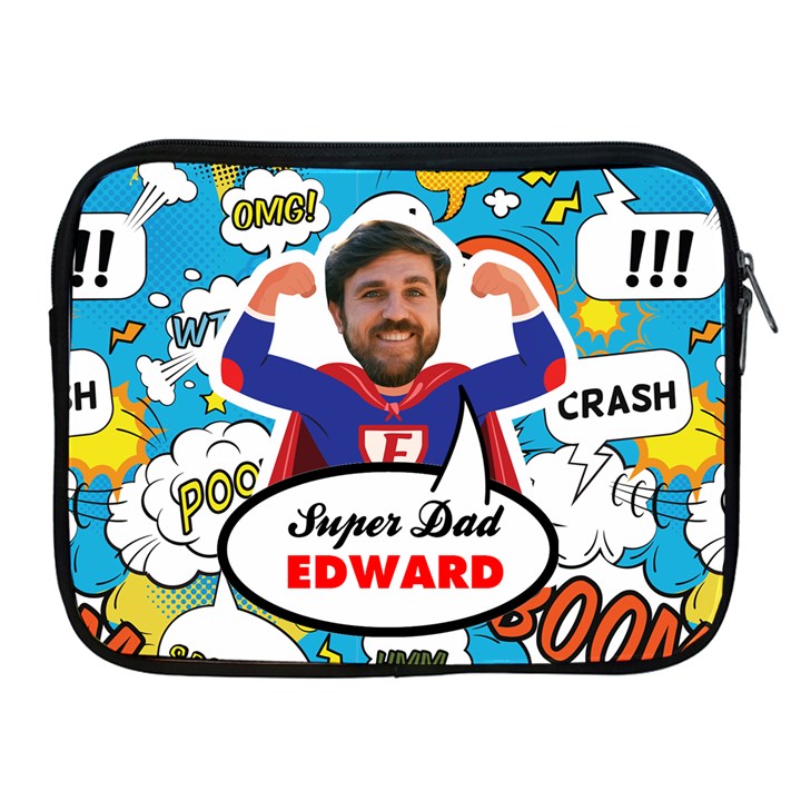 Personalized Photo Super Dad Father Name iPad Zipper Case Apple iPad Zipper Case