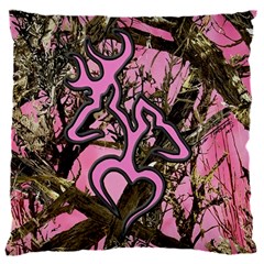 Pink Browning Deer Glitter Camo 16  Baby Flannel Cushion Case (two Sides)
