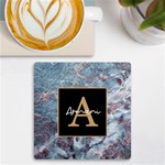 Personalized Initial Name Marble UV Print Square Tile Coaster UV Print Square Tile Coaster  Front