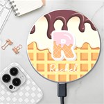 Personalized Ice-Cream Name Wireless Fast Charger Wireless Fast Charger(White) Front