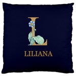 Personalized Initial Name Any Text Large Cushion Case Large Cushion Case (One Side) Front