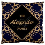 Personalized Initial Name Floral Ornament Large Cushion Case Large Cushion Case (One Side) Front