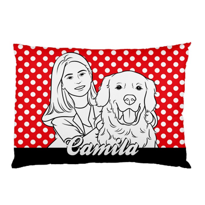 Personalized Hand Draw Style Pillow Case