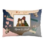 Personalized Photo Illustration Lover Name Pillow Case Pillow Case (Two Sides) Back