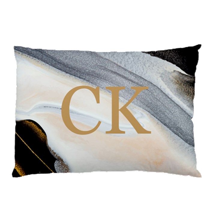 Personalized Initial Marble Pillow Case Pillow Case (Two Sides)