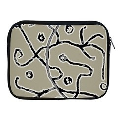 Sketchy Abstract Artistic Print Design Apple Ipad 2/3/4 Zipper Cases