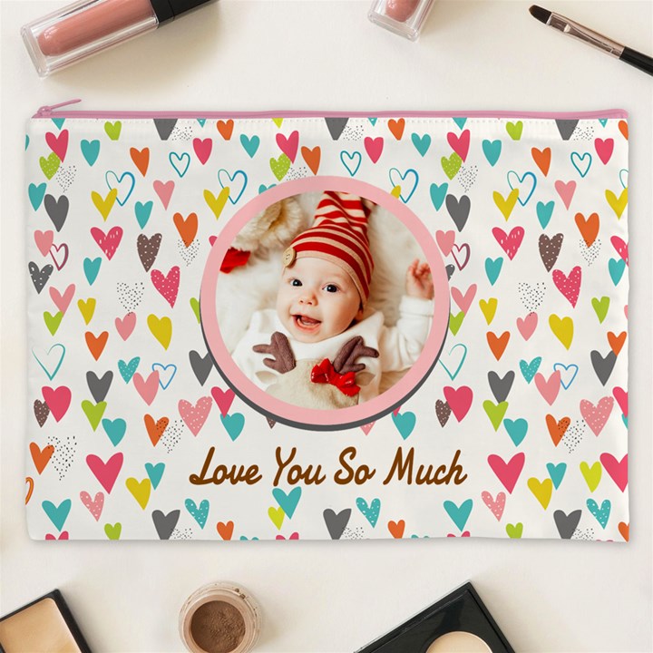 Personalized Photo Any Text Name Cosmetic Bag Cosmetic Bag (XXXL)