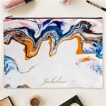 Personalized Name Marble Cosmetic Bag Cosmetic Bag (XXXL) Front