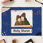 Personalized Photo Illustration Lover Name Cosmetic Bag Cosmetic Bag (XXXL) Front