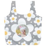 Personalized Photo Floral Pattern Recycle Bag Full Print Recycle Bag (XXXL) Back