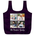 Personalized 4 Photo Family Name Any Text Recycle Bag Full Print Recycle Bag (XXXL) Back