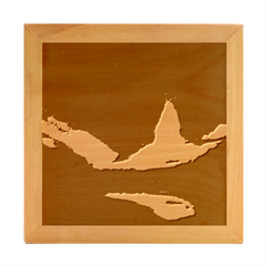 Iceland Aurora Borealis Wood Photo Frame Cube