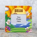 Personalized sychedelic Pet Photo Name Box Photo Frame White Box Photo Frame 4  x 6  Front