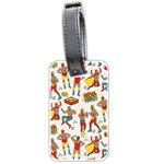 Personalized Wrestling Illustration Luggage Tag Luggage Tag (two sides) Back