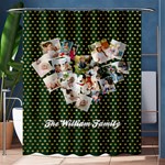 Personalized Heart Shape Family Name Shower Curtain Shower Curtain 60  x 72  (Medium) 60 x72  Curtain