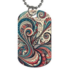 Paisley Print Musical Notes6 Dog Tag (one Side)