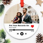 Personalized Love Song Photo Couple Lover Name Round Ornament Round Ornament (Two Sides) Front