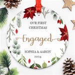 Personalized First Christmas Name Any Text Round Ornament Round Ornament (Two Sides) Front