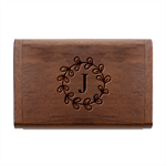 Personalized Leaf Frame Name Wood Oval USB Flash Drive Wood Oval USB Flash Drive Box